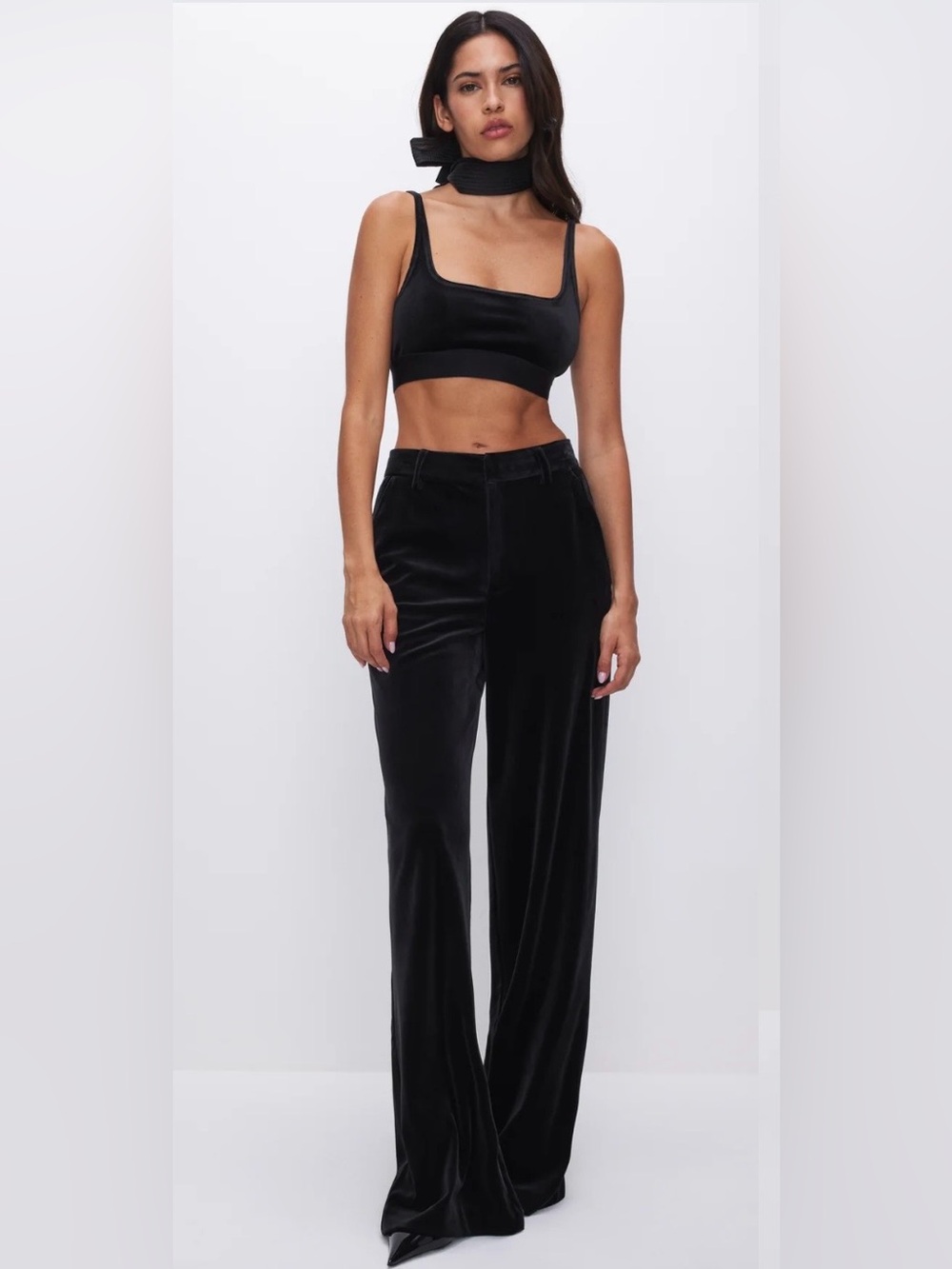 Good American Velvet Wide Leg Trouser NWT Size 3